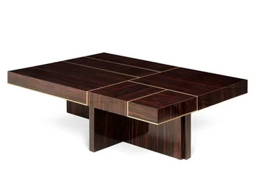 NATHAN - Low rectangular ebony coffee table by JOSÉ LEITE DE CASTRO - view 2